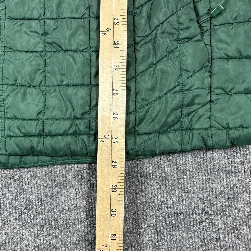 The North Face Jacket Mens Large Green Quilted Puffer Full Zip Insulated Outdoor
